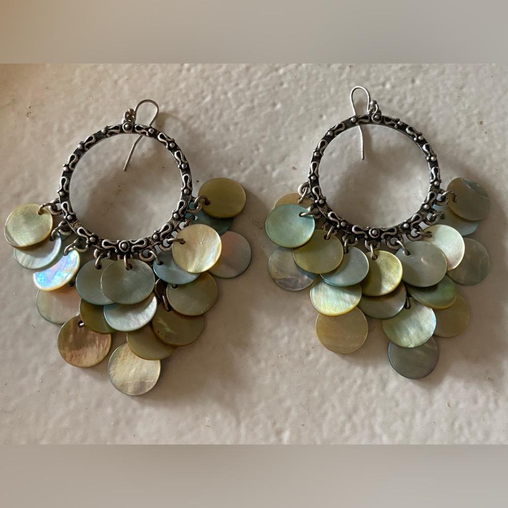 Dyed Abalone Earrings